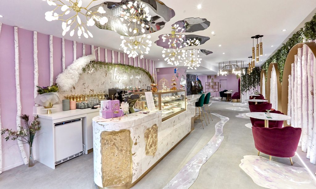 Feya Knightsbridge hospitality design insta worthy with gold marble reception