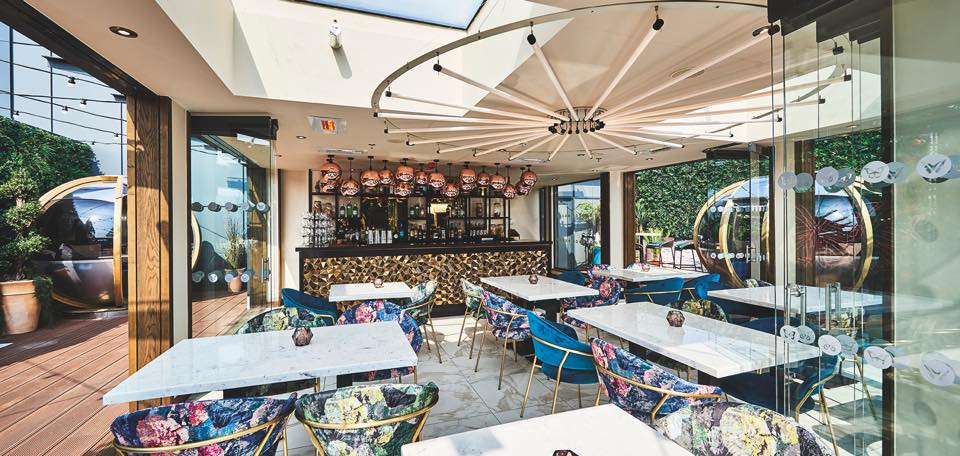 Versital outdoor table tops at Genting sky bar